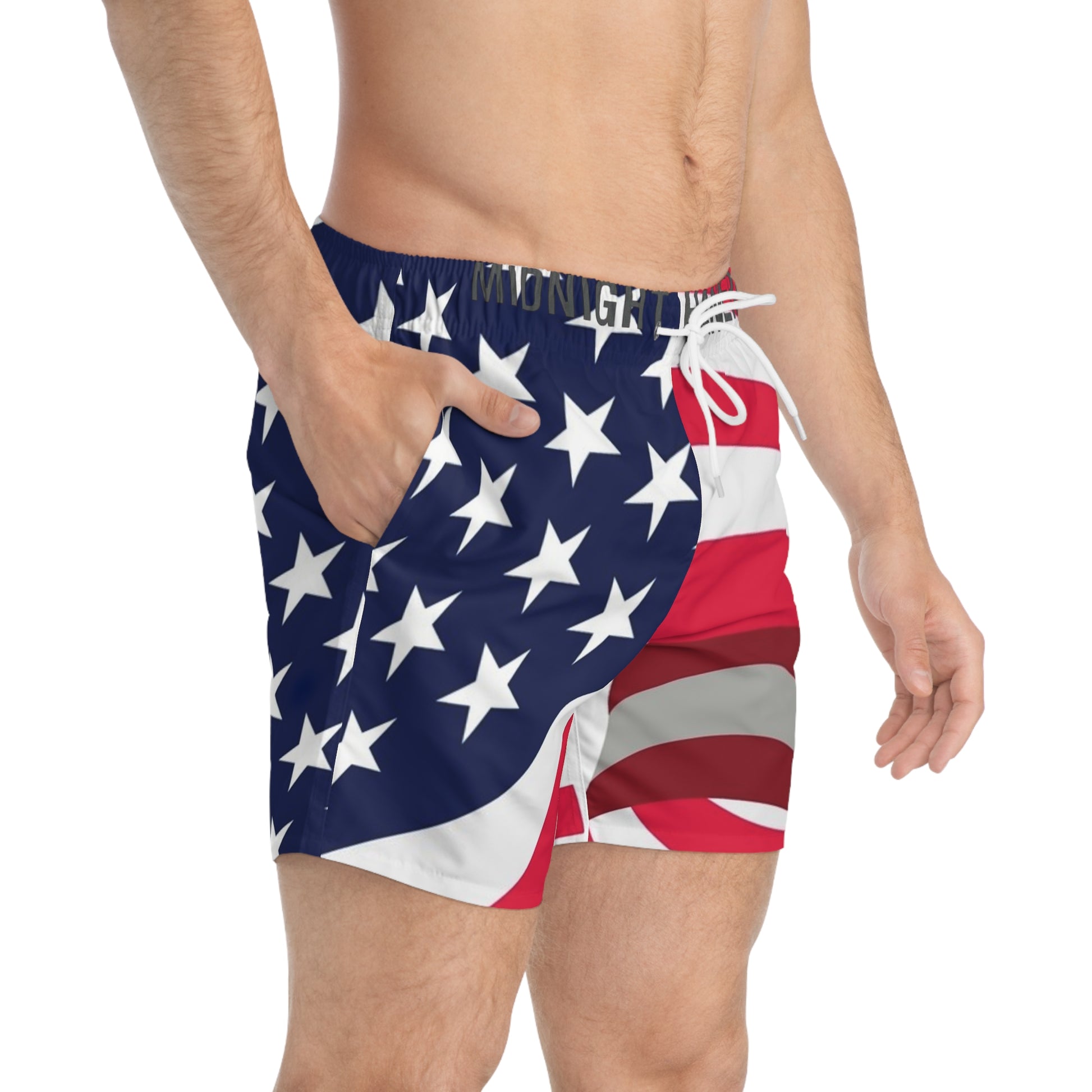 American Flag Swim Trunks