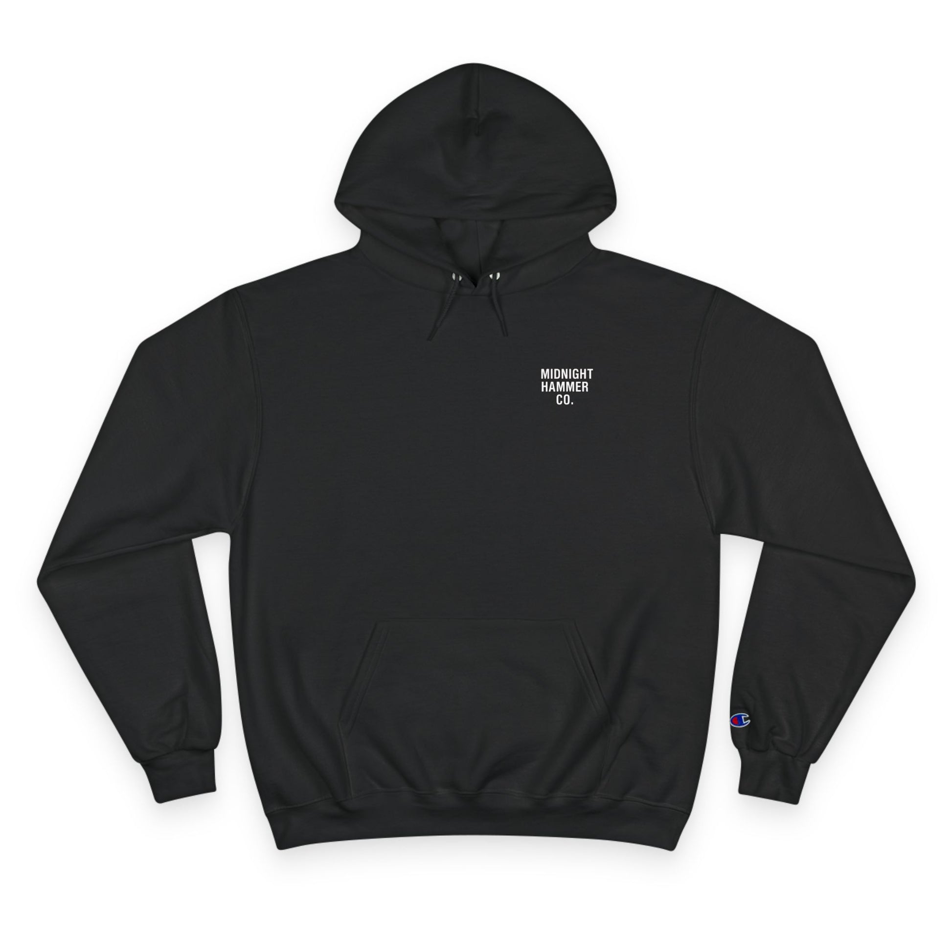 Midnight Hammer Champion Hoodie, Cozy Sweatshirt, Unisex Streetwear, Year-Round Gift, Casual Relaxation Wear