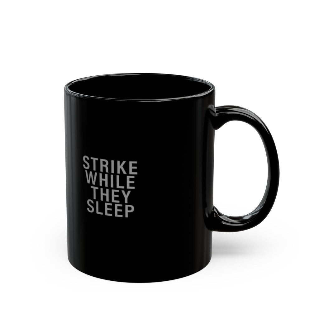 Midnight Coffee Mug - Inspire Action with 'Strike While They Sleep', Motivational Gift for Night Owls, Perfect for Home or Office