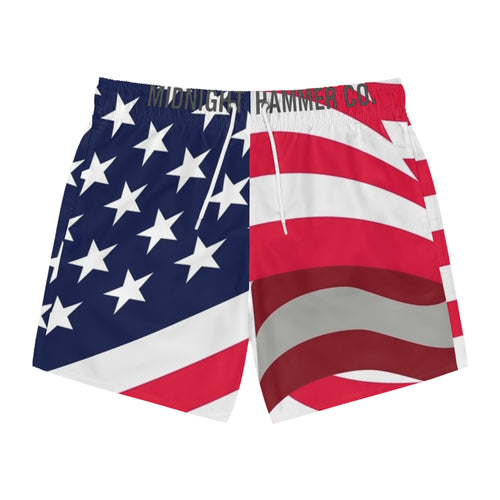 American Flag Swim Trunks